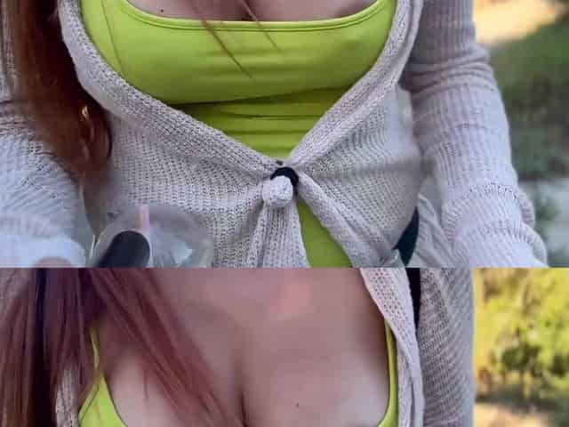 Walk Outside with Artemisia Love and her large titties Slutty mother i'd like to fuck in Public