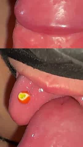 I Decided to Satisfy My Roommate with a Blowjob and All This in Close-up