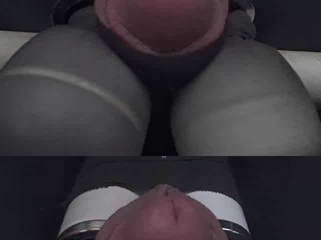Hands free masturbating and cumming stockings and hips
