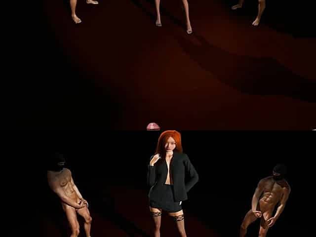 Three Men, One Redhead - Amber