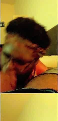Black bitch luvs sucking large knob