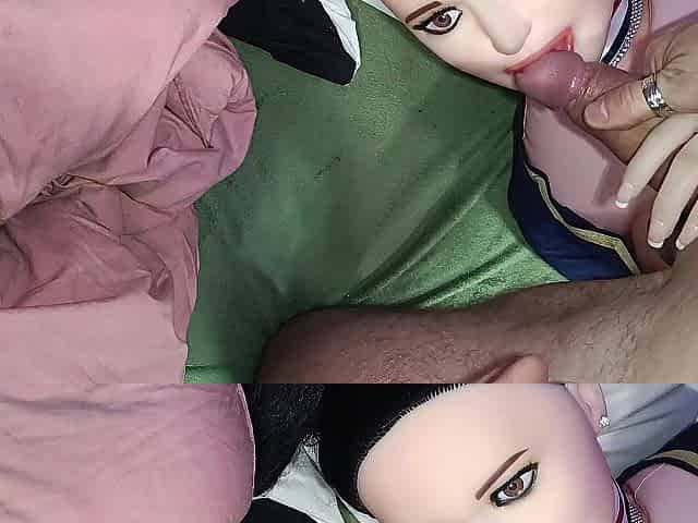 High Ponytail Stewardess POV - Hannah Doll Rhythmic Tugjob with French Nails