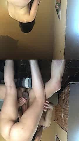 Hawt Brunette hair Riding a Giant Rod