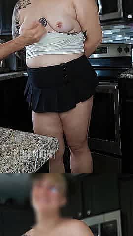 Corpulent Hotwife Gives Head and Gets Screwed in the Kitchen