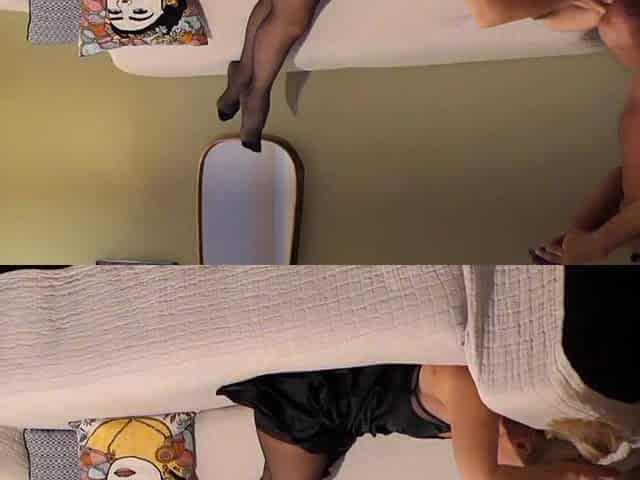 Beautiful Blonde Mature Wife Enjoys Sex in Stockings