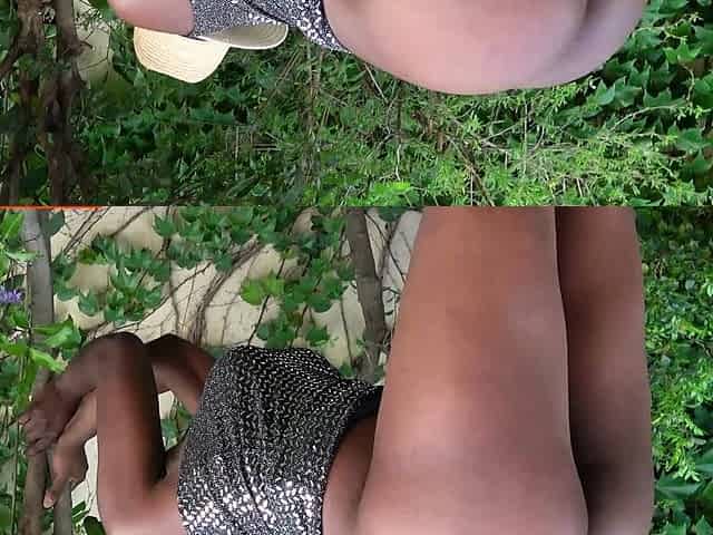 Twerking African Ebony MILF outdoor fuck