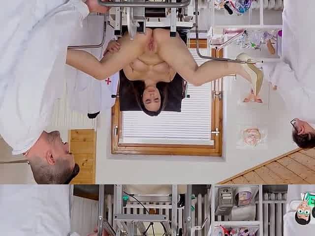 Thomas Vergen, Kamil Klein And Zeynep Rossa - Muslim Girl Made To Cum In Gyno Chair By 2 Doctors