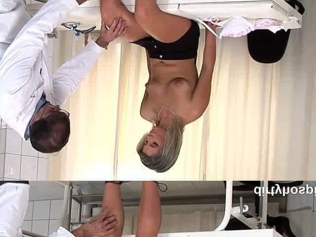 Good looking chick with natural tits gets pleasured by her doctor