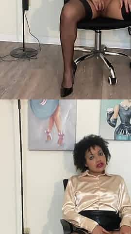 Ebony Secretary's No Panties Office Tease: Watch Her Wet Pussy Cum, Boss-monica Jade