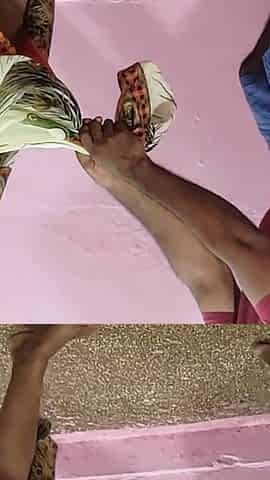 My Stepmother Was Cleaning the Floor with a Mop, so I Held the Saree up so It Wouldn't Fall on the Floor.