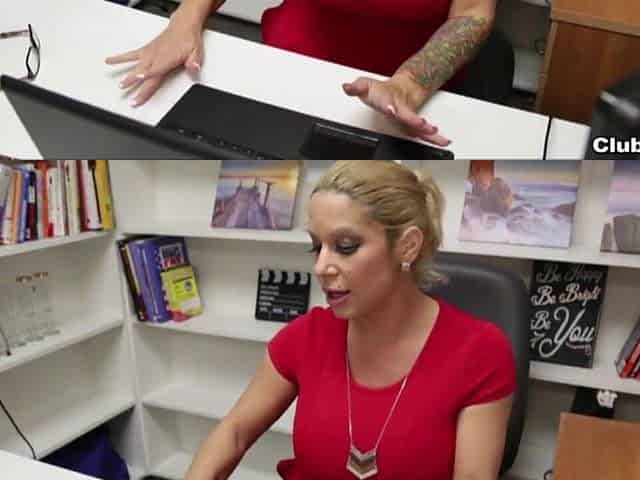 Horny Secretary Alyssa's Titty Jerk-off Specia