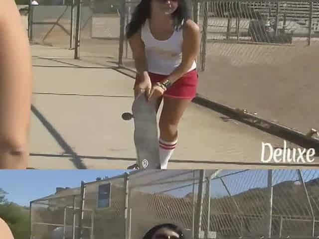 Hawt playgirl screwing taut ass of her girlfriend with a sex tool