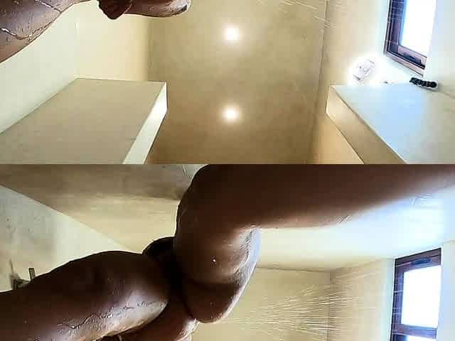 Big tit brunette sucks a big cock POV