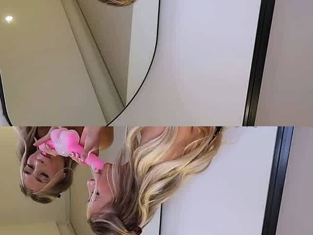 Lillian Phillips Playing With A Mirror Mounted Dildo
