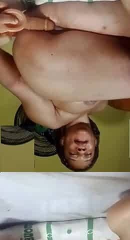 Using my biggest ebony vibrator to bang my succulent twat