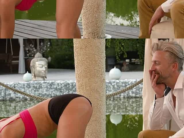 A couple has a passionate sex session with Kira Thorn in reverse cowgirl