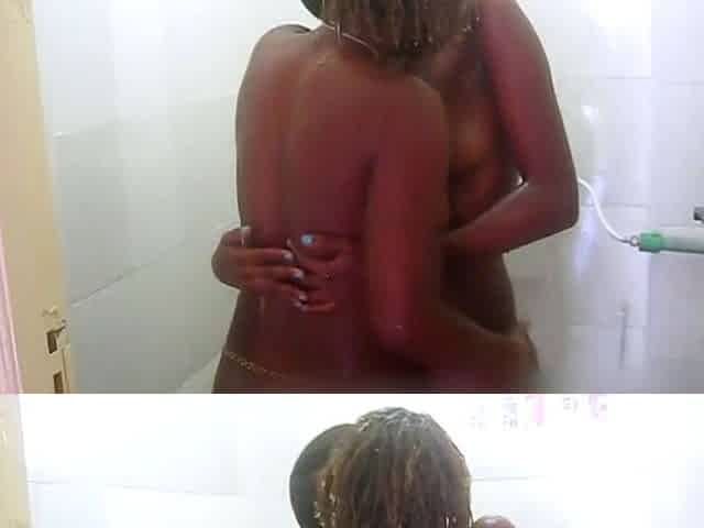 BLACK LESBIANS went wild in the shower