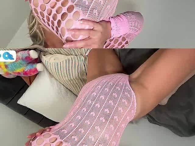 Bang my taut pink doll CUNT and cum on my Titties Dad