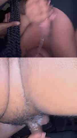 Black SSBBW Spits All Over BBC (After Cum Discharged)