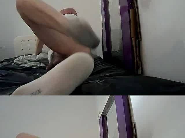 Left sock, shaved head