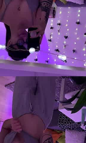 Close up teen foot worship
