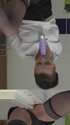 Dildo sucking pussy fucking masturbating...cum on pussy
