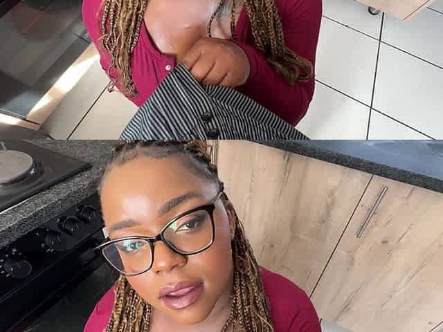 Pretty Black Girl Needed Some Cream for Her Facial Routine