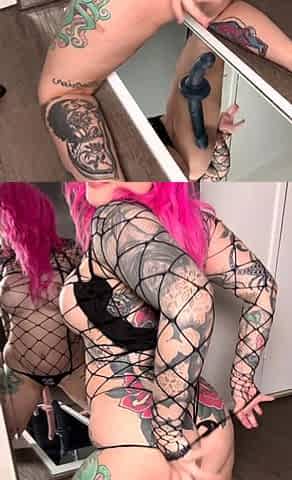 Pink pussy busty babe solo toy vibration during masturbation