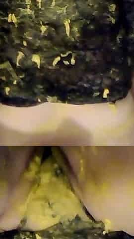Asian Girl Enjoying a Thick Hot Weiner a Lot of Mustard Cum