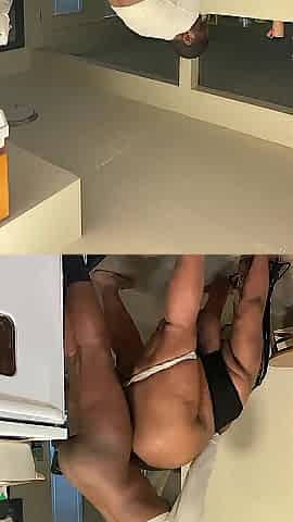 That babe was up late making dinner so I bent her over in the kitchen for a nice pounding