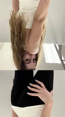 Curly Blonde Teen Records Solo Dildo Masturbation