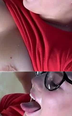 Footjob and Cum on Her Feet