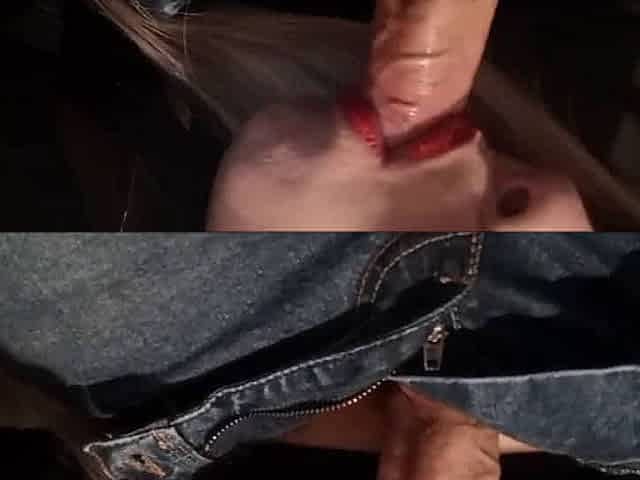 Blonde Latina Friend Gives Me a Blowjob Before I Get Home
