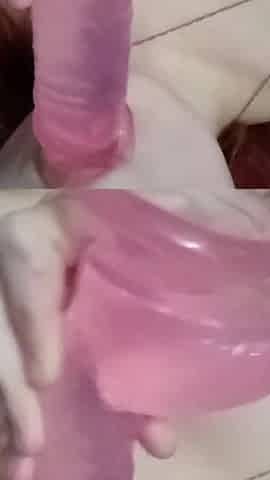 Sucking Big Pink Dildo and Masturbating My Pussy in Close-up