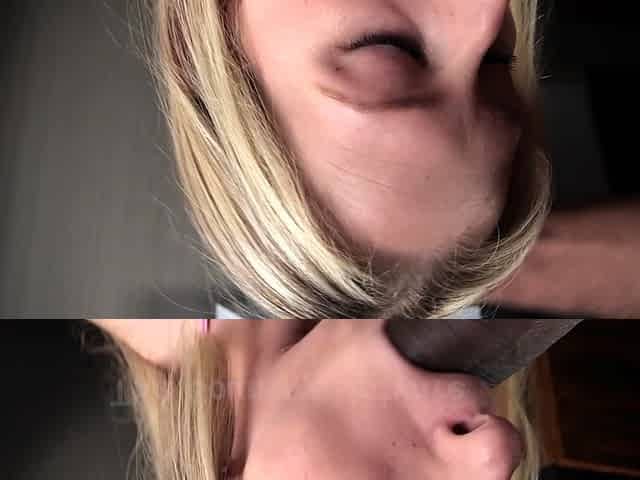 Homemade amateur blonde teen blowjob and cumshot