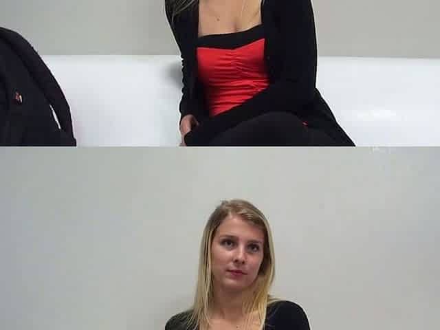 Busty amateur blonde solo