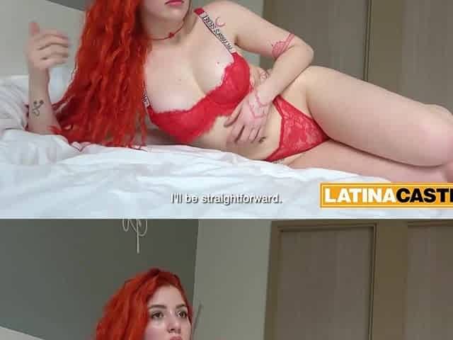 Sinless Colombian Redhead Naked & Railed In Amateur Daybed Casting