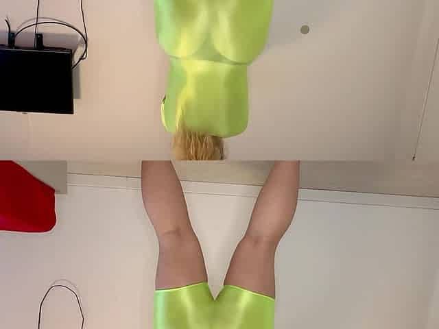 Every Squat a Filthy Fart (green Spandex Workout)
