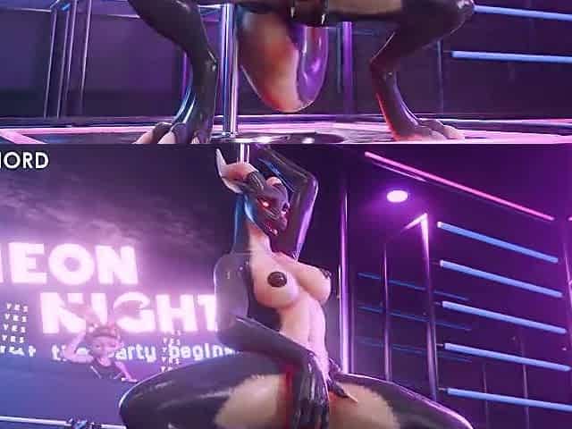 Sexy Lizard Fur Squirts In The Centre Of The Club