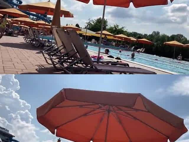 Step sisters having astounding public sex at aquapark