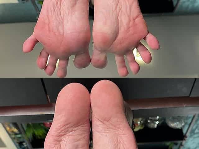 My Pretty Soles with Long Toes, Black Toenails Polish