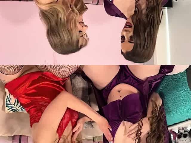 Blonde Gabie - Would You Fuck Us In Satin - Brook Logan
