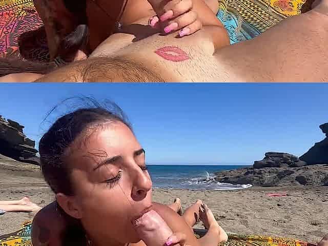 I get screwed on the beach with a voyeur from Hotmy.top