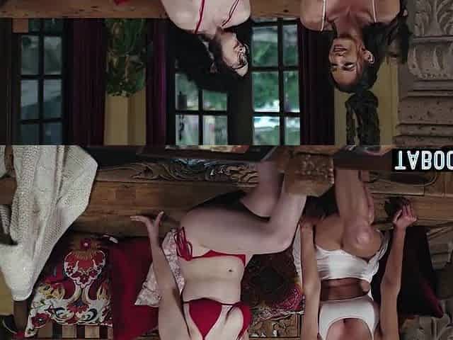 Breasty cougar discovering a wicked honeys perspired vagina