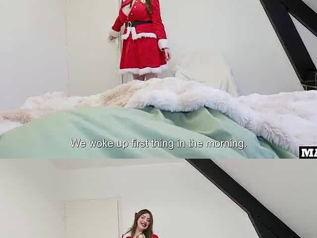 A French Santa Claus with Giant Melons Gets Pounded Afresh On Christmas Morning !!!