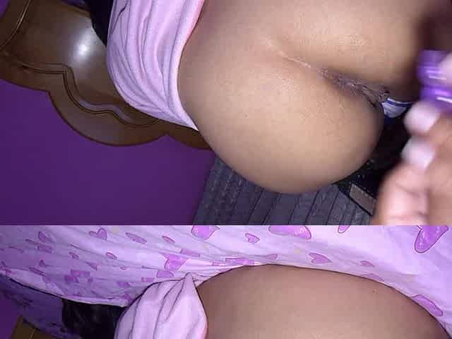 I blow my girlfriend's butt and fill her with milk