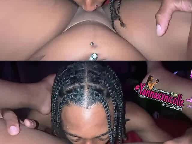Ebony teen thanks the store manager