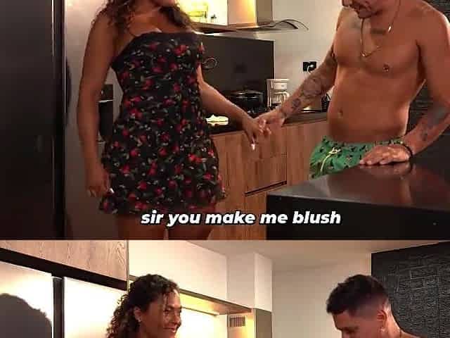 Brunette hair with a large booty ends up banging her boss all over the abode