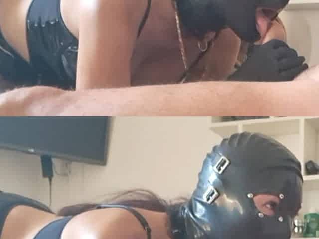 MILF Blowjob with Condom