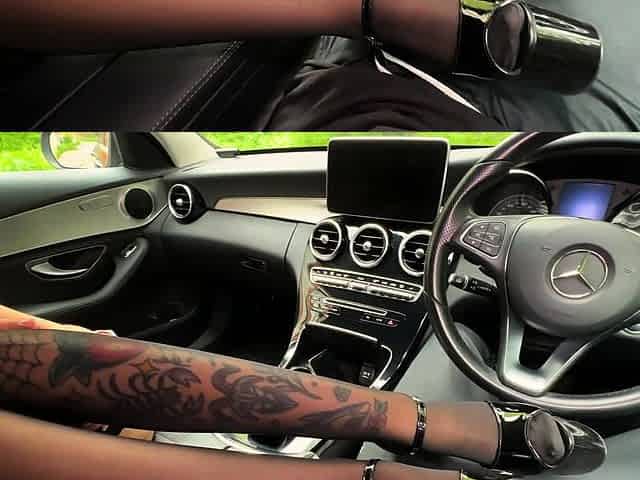 She got a huge CREAMPIE in the CAR - Nylon Stockings, high